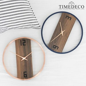 �^�C���f�R �|�����v TIMEDECO ���K�̔��X CIRCLE WOOD BAND WALL CLOCK �T�[�N�� �E�b�h �o���h �E�H�[�� �N���b�N Blue �u���[ RoseGold ���[�Y�S�[���h �m�C�Y���X ������� �C���e���A�G�� �؍��G�� 38895