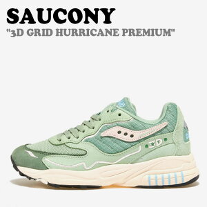 TbJj[ Xj[J[ SAUCONY Y fB[X 3D GRID HURRICANE PREMIUM 3D Obh nP[ v~A GREEN O[ CREAM N[ S70670-7 V[Y
