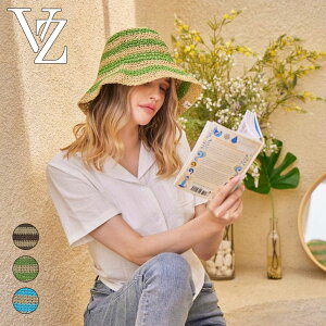 �o�U�[�� �n�b�g VARZAR �����Y ���f�B�[�X Stripe Paper Bucket Hat �X�g���C�v �y�[�p�[ �o�P�b�g�n�b�g BLUE �u���[ GREEN �O���[�� BROWN �u���E�� varzar1020/1/2 ACC