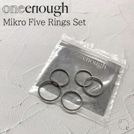 【即納有/国内発送】ワンイナフ 指輪 oneenough 正規販売店 メンズ レディース Mikro Five Rings Set マイクロ ファイブ リングス セット SURGICAL STEEL サージカル スチール 韓国アクセサリー 363383 ACC