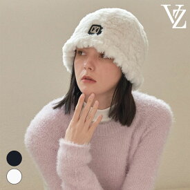 【国内配送/正規品】バザール バケットハット VARZAR 正規販売店 VA Square Stud Eco Fur Round Bucket Hat VA スクエア スタッド エコ ファー ラウンド バケット ハット BLACK ブラック CREAM クリーム varzar1221/2 ACC