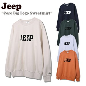 �W�[�v �g���[�i�[ Jeep �����Y ���f�B�[�X Core Big Logo Sweatshirt �R�A �r�b�O ���S �X�E�F�b�g�V���c GREEN �O���[�� LIGHT BEIGE ���C�g�[�x�[�W�� MELANGE WHITE �������W �z���C�g NAVY �l�C�r�[ ORANGE �I