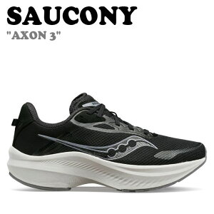 �T�b�J�j�[ �X�j�[�J�[ SAUCONY �����Y ���f�B�[�X AXON 3 �A�N�\�� 3 BLACK �u���b�N WHITE �z���C�g S20826-05 �V���[�Y