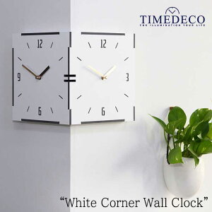 ^CfR |v TIMEDECO K̔X White Corner Wall Clock zCg R[i[ EH[NbN  90x mCYX Timedeco04 ACC