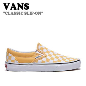 バンズ スニーカー VANS レディース CLASSIC SLIP-ON クラシック スリッポン CHECKERBOARD YELLOW チェッカーボード イエロー VN000XG8AZV1 FLVNCA1W02 シューズ 【中古】未使用品