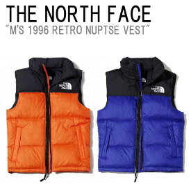 【即納/国内配送】ダウンベスト ノースフェイス 韓国 THE NORTH FACE メンズ M'S 1996 RETRO NUPTSE VEST 1996 レトロ ヌプシ ベスト ORANGE オレンジ DEEP BLUE ディップ ブルー NV1DJ54B/C ウェア【中古】未使用品