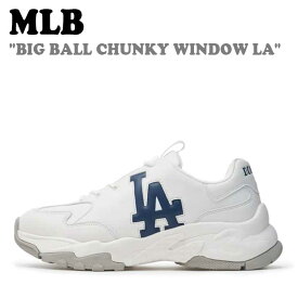 エムエルビー スニーカー MLB メンズ レディース BIG BALL CHUNKY WINDOW LA ビッグ ボール チャンキー ウィンドウ Los Angeles Dodgers WHITE ホワイト 3ASHBCW3N-07WHS シューズ