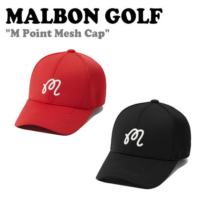楽天市場】マルボンゴルフ キャップ MALBON GOLF メンズ M Point Mesh  