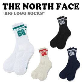 ノースフェイス 靴下 THE NORTH FACE メンズ レディース BIG LOGO SOCKS ビッグ ロゴ ソックス BLACK ブラック WHITE ホワイト CREAM クリーム NAVY ネイビー NY4MQ01J/K/L/M ACC 【中古】未使用品