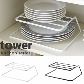 食器ラック TOWER ディッシュストレージ タワー 食器収納 TOWER 食器棚　収納 選べる2色 ホワイト ブラック