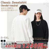 【本日で終了・店内全品50％OFF】選べる2タイプ トレーナー メンズ レディース スウェット スエット 刺繡…