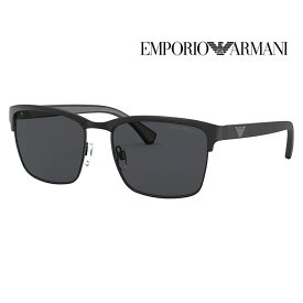 【正規品販売店】エンポリオアルマーニ サングラス 伊達 メガネ 眼鏡 EA2087 301487 56 EMPORIO ARMANI スクエア ブロー メタル