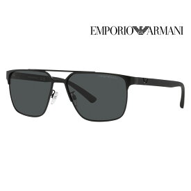 【正規品販売店】エンポリオアルマーニ サングラス 伊達 メガネ 眼鏡 EA2134 300187 58 EMPORIO ARMANI ダブルブリッジ スクエア メタル メンズ ユニセックス