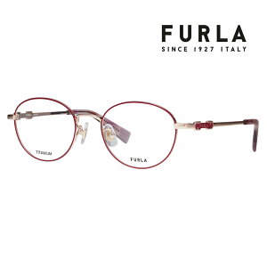 【正規品販売店】 度なし1.55レンズ交換+0円 FURLA フルラ 眼鏡 伊達メガネ VFU858J 0323 49 オーバル メタル ジャパンモデル レディース