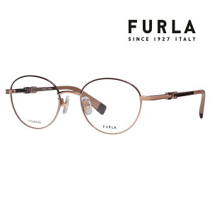 【正規品販売店】 度なし1.55レンズ交換+0円 FURLA フルラ 眼鏡 伊達メガネ VFU965J 0A47 49 ボストン メタル チタン ジャパンモデル レディース