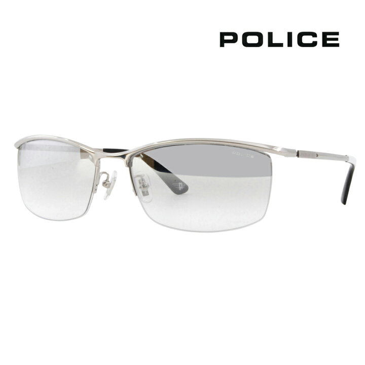 正規通販】 polisサングラスTitaniumモデル ポリス POLICE SPLG38J 0568 59 メガネ サングラス 2023年モデル VOLTAGE ボルテージ ナイロール メンズ スクエア チタニウム