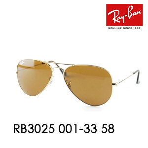 �y���K�i�̔��X�z���C�o�� �A�r�G�[�^�[ �T���O���X RB3025 001/33 58 Ray-Ban AVIATOR CLASSIC METAL �N���V�b�N���^�� ARISTA CRYSTAL BROWN