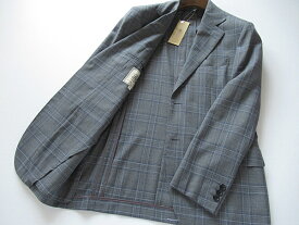 SALE オンワード樫山正規品 メンズ春夏モデル J.PRESS J.プレス NEW STAGEシルク混ウール ミキシングチェック ジャケットグレー 定価60,500円(税込)