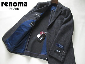 正規品 レノマ パリス 春夏モデル メンズrenoma PARIS×ICHITEKI 日本製生地メッシュ調ウール和紙混ジャージージャケット 濃紺