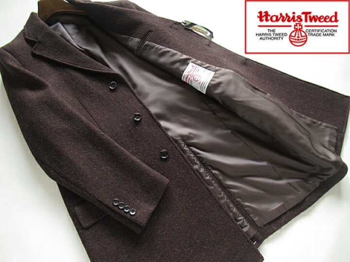 楽天市場】SALE 英国製生地 防寒 Harris Tweed ハリスツイード コート 