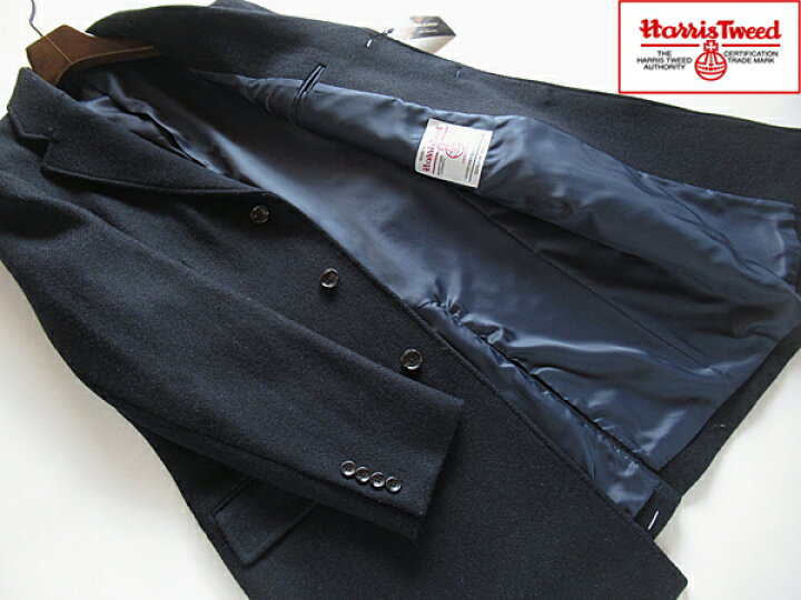 楽天市場】SALE 英国製生地 防寒 Harris Tweed ハリスツイード コート 