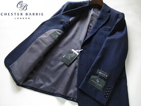 秋冬 正規品 チェスター・バリーCHESTER BARRIE×REDA ACTIVEメンズ 紺ブレザー ウールジャケット濃紺