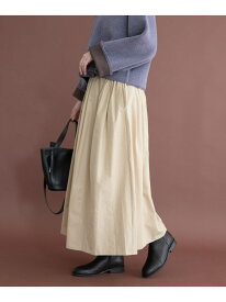 【SALE／20%OFF】ツヤタックボリュームスカート URBAN RESEARCH ITEMS アーバンリサーチアイテムズ スカート ロング・マキシスカート カーキグリーン ブラック ベージュ【RBA_E】【送料無料】[Rakuten Fashion]