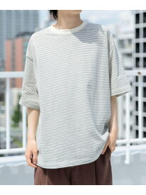 【SALE／50%OFF】ミジンボーダー天竺半袖T-Shirts URBAN RESEARCH ITEMS アーバンリサーチアイテムズ トップス カットソー・Tシャツ ホワイト ブラック【RBA_E】[Rakuten Fashion]