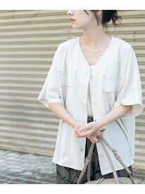 【SALE／63%OFF】Vネックステッチブラウス URBAN RESEARCH ITEMS アーバンリサーチアイテムズ トップス シャツ・ブラウス ブラウン ホワイト ブラック【RBA_E】[Rakuten Fashion]