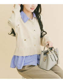 【SALE／50%OFF】シャツレイヤーニットカーディガン URBAN RESEARCH ITEMS アーバンリサーチアイテムズ トップス ニット グレー ネイビー ホワイト【RBA_E】[Rakuten Fashion]