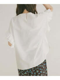 【SALE／19%OFF】ダブルフリルブラウス URBAN RESEARCH ITEMS アーバンリサーチアイテムズ トップス シャツ・ブラウス ホワイト ブラウン【RBA_E】【送料無料】[Rakuten Fashion]