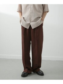 【SALE／55%OFF】Linen Blend Tapered Pants URBAN RESEARCH ITEMS アーバンリサーチアイテムズ パンツ その他のパンツ ブラウン ネイビー ブラック【RBA_E】【送料無料】[Rakuten Fashion]