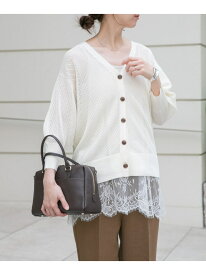 【SALE／60%OFF】メッシュ半袖カーディガン URBAN RESEARCH ITEMS アーバンリサーチアイテムズ トップス ニット ブラック ベージュ ホワイト【RBA_E】[Rakuten Fashion]