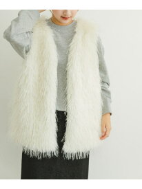 【SALE／60%OFF】フェイクファーベスト URBAN RESEARCH ITEMS アーバンリサーチアイテムズ ジャケット・アウター その他のジャケット・アウター ホワイト【RBA_E】[Rakuten Fashion]