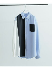【SALE／50%OFF】Vertical Switch 長袖シャツ URBAN RESEARCH ITEMS アーバンリサーチアイテムズ トップス シャツ・ブラウス ブルー ホワイト【RBA_E】【送料無料】[Rakuten Fashion]