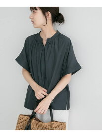 【SALE／40%OFF】『洗濯可』カッセンドルマンブラウス URBAN RESEARCH ITEMS アーバンリサーチアイテムズ トップス シャツ・ブラウス グレー ホワイト ブラウン【RBA_E】[Rakuten Fashion]