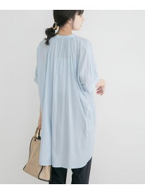 【SALE／60%OFF】スキッパーチュニックブラウス URBAN RESEARCH ITEMS アーバンリサーチアイテムズ トップス シャツ・ブラウス ネイビー グレー【RBA_E】[Rakuten Fashion]