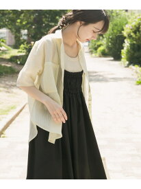 【SALE／50%OFF】シアーストライプハンソデシャツ URBAN RESEARCH ITEMS アーバンリサーチアイテムズ トップス シャツ・ブラウス ベージュ ブラウン ブラック【RBA_E】[Rakuten Fashion]