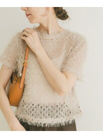 【SALE／59%OFF】フリンジチビTシャツ URBAN RESEARCH ITEMS アーバンリサーチアイテムズ トップス カットソー・Tシャツ ベージュ ブラック【RBA_E】[Rakuten Fashion]