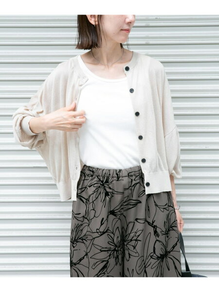 【SALE／30%OFF】『UVカット/接触冷感』エアリークルーネックカーディガン URBAN RESEARCH ITEMS アーバンリサーチアイテムズ トップス カーディガン ベージュ ピンク ネイビー グリーン【RBA_E】[Rakuten Fashion]