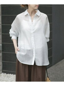 【SALE／50%OFF】シアーチェックオーバーシャツ URBAN RESEARCH ITEMS アーバンリサーチアイテムズ トップス シャツ・ブラウス ベージュ ブラック【RBA_E】[Rakuten Fashion]