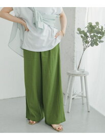 【SALE／40%OFF】『Sサイズあり/洗濯可』リネンレーヨンワイドパンツ URBAN RESEARCH ITEMS アーバンリサーチアイテムズ パンツ その他のパンツ グリーン ベージュ ブラウン ネイビー【RBA_E】[Rakuten Fashion]