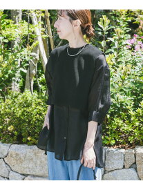 【SALE／40%OFF】ニットベストドッキングシャツ URBAN RESEARCH ITEMS アーバンリサーチアイテムズ トップス シャツ・ブラウス ブラック ホワイト【RBA_E】【送料無料】[Rakuten Fashion]