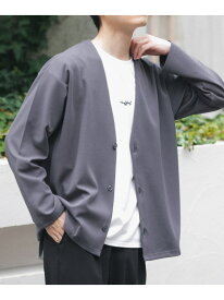 【SALE／62%OFF】UVカット梨地カーディガン+刺繍Tシャツセット(楽着シリーズ) URBAN RESEARCH ITEMS アーバンリサーチアイテムズ トップス カーディガン ブラック ブルー ベージュ グレー【RBA_E】[Rakuten Fashion]