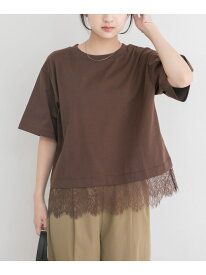 【SALE／30%OFF】裾レースコンビTシャツ URBAN RESEARCH ITEMS アーバンリサーチアイテムズ トップス カットソー・Tシャツ ブラック ブラウン グレー ホワイト【RBA_E】[Rakuten Fashion]