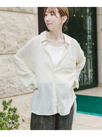 【SALE／60%OFF】シアービッグシャツ URBAN RESEARCH ITEMS アーバンリサーチアイテムズ トップス シャツ・ブラウス ホワイト ブラウン ネイビー イエロー【RBA_E】[Rakuten Fashion]