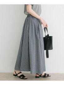 【SALE／50%OFF】サッカーチェックフレアスカート URBAN RESEARCH ITEMS アーバンリサーチアイテムズ スカート ロング・マキシスカート ブラック ネイビー【RBA_E】[Rakuten Fashion]
