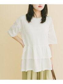 【SALE／50%OFF】ピグメントティアードTシャツ URBAN RESEARCH ITEMS アーバンリサーチアイテムズ トップス カットソー・Tシャツ ホワイト ブラウン ベージュ ブラック【RBA_E】[Rakuten Fashion]