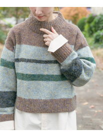 マルチボーダーニット URBAN RESEARCH ITEMS アーバンリサーチアイテムズ トップス ニット ブラウン ブラック【送料無料】[Rakuten Fashion]