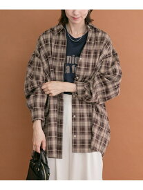 起毛チェックオーバーシャツ URBAN RESEARCH ITEMS アーバンリサーチアイテムズ トップス シャツ・ブラウス レッド ブラウン ネイビー【送料無料】[Rakuten Fashion]